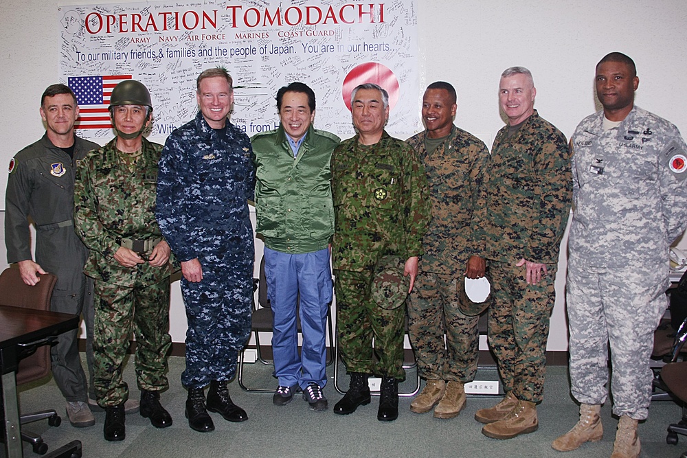 Prime Minister Naoto Kan visits JTF-TH