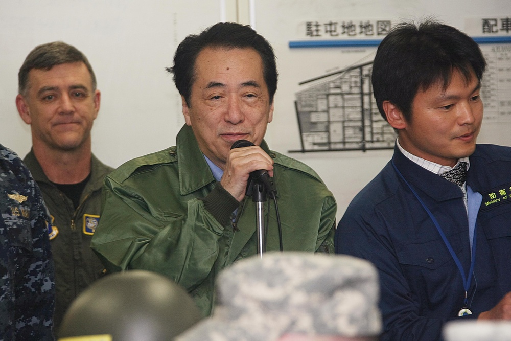 Prime Minister Naoto Kan visits JTF-TH