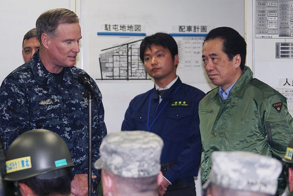 Prime Minister Naoto Kan visits JTF-TH