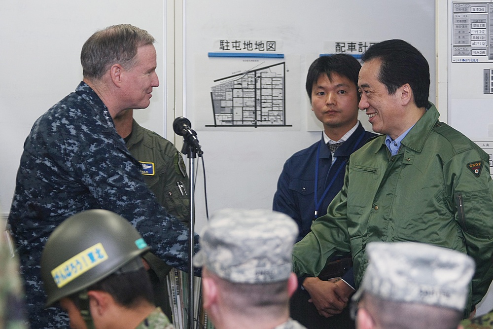 Prime Minister Naoto Kan visits JTF-TH