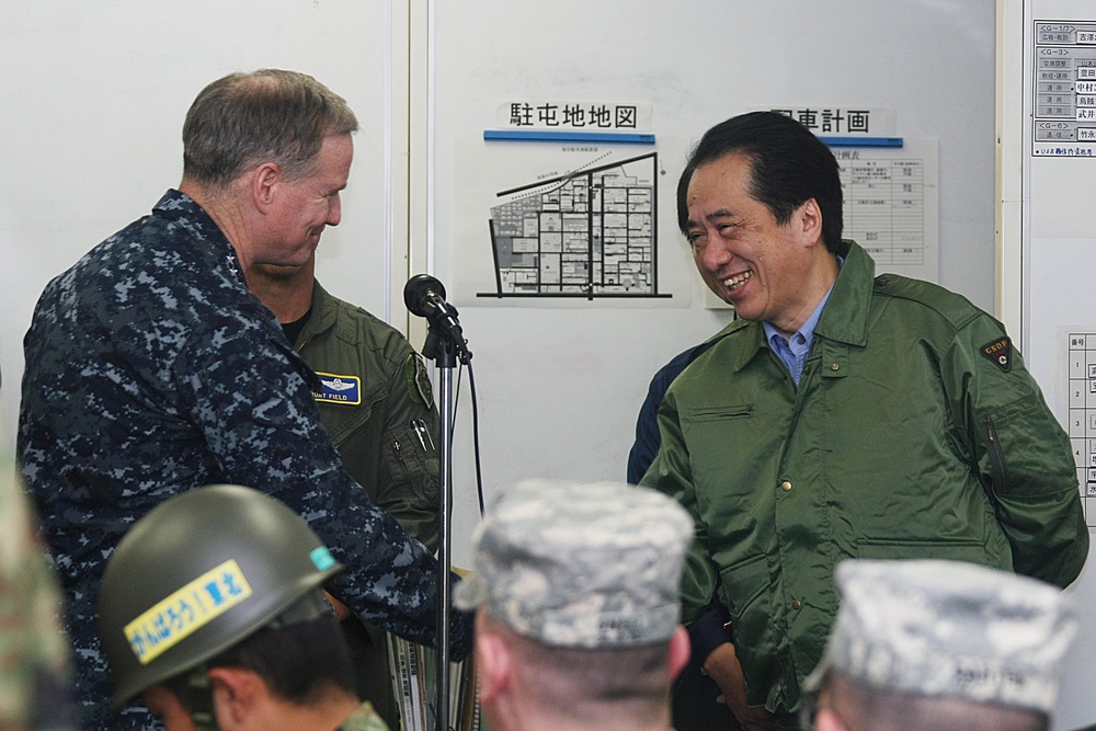 Prime Minister Naoto Kan visits JTF-TH