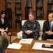 Minister of Defense Toshimi Kitazawa expresses his appreciation to Adm. Patrick M. Walsh, Commander, Joint Support Force