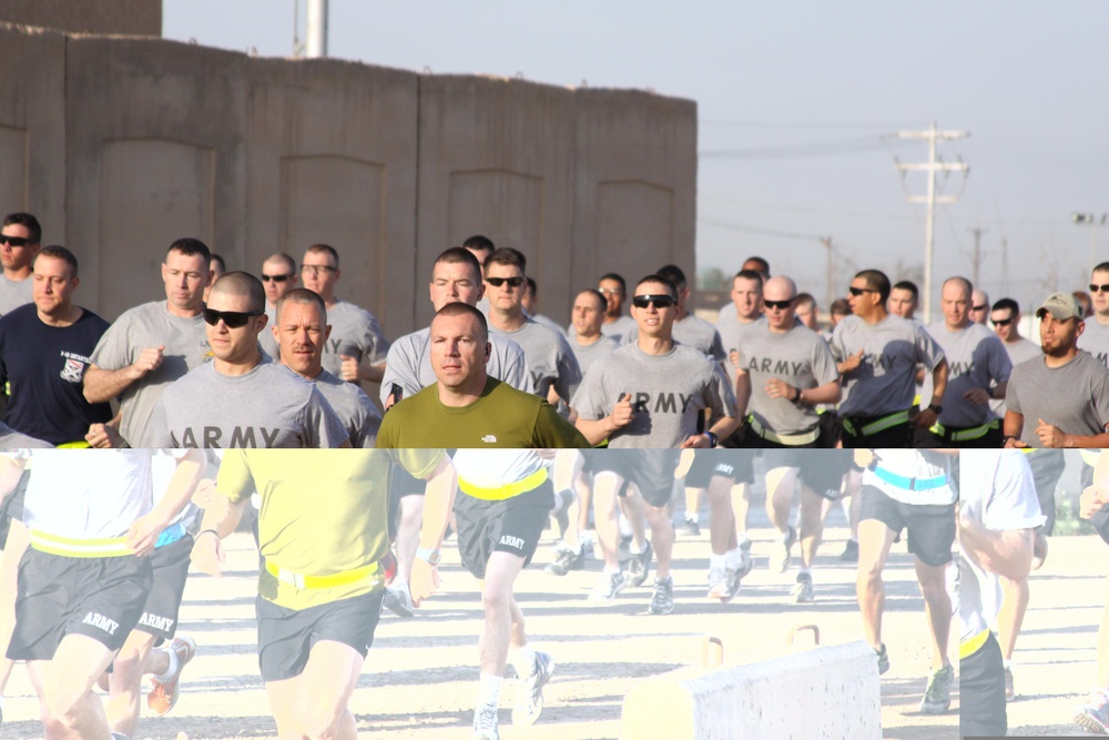 Soldiers race to Beat Coach Pete at Camp Taji