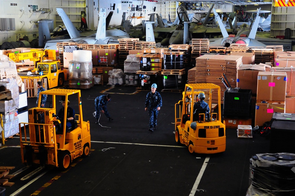 USS Ronald Reagan action