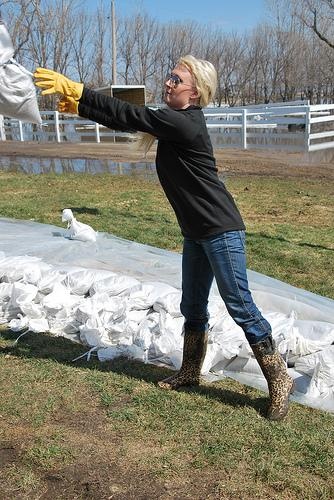 No Horsing Around When Sandbagging Home of Miss Rodeo ND