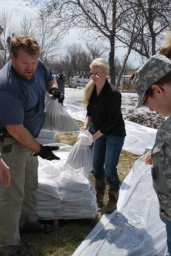 No Horsing Around When Sandbagging Home of Miss Rodeo ND