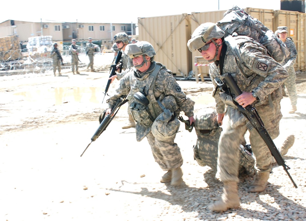 Falcon soldiers practice life-saving skills