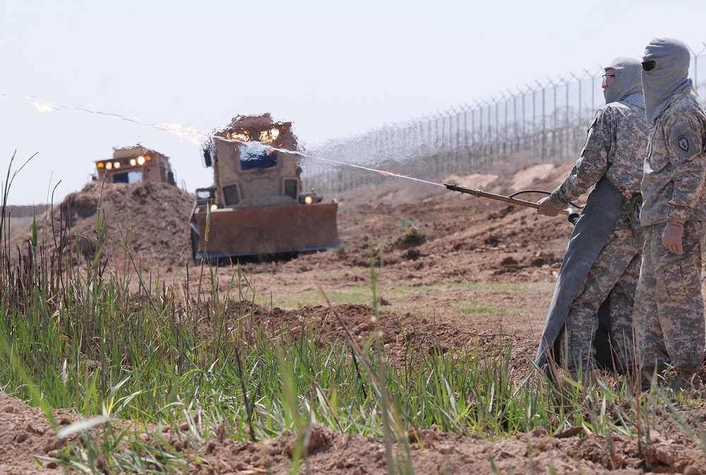 Controlled burn clears path for force protection, increases Soldier safety