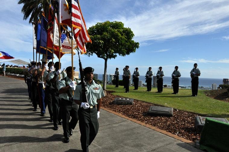 Joint Service Color Guard honors WWII Filipino-American Vets