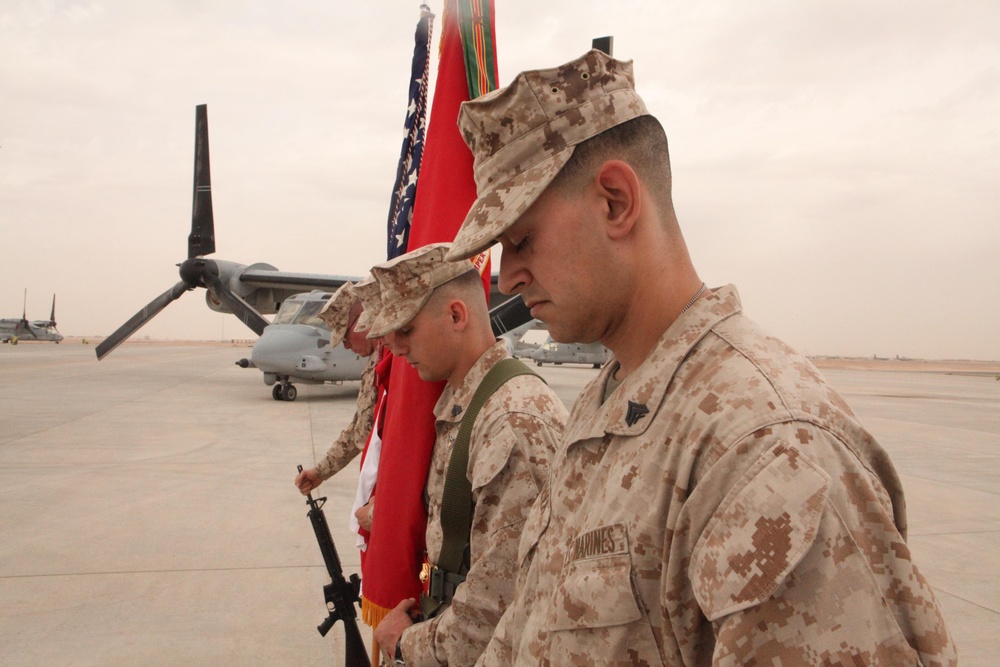 Marine Corps Osprey Squadron Welcomes New Leader in Afghanistan