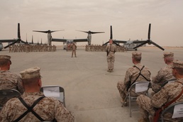 Marine Corps Osprey squadron welcomes new leader in Afghanistan