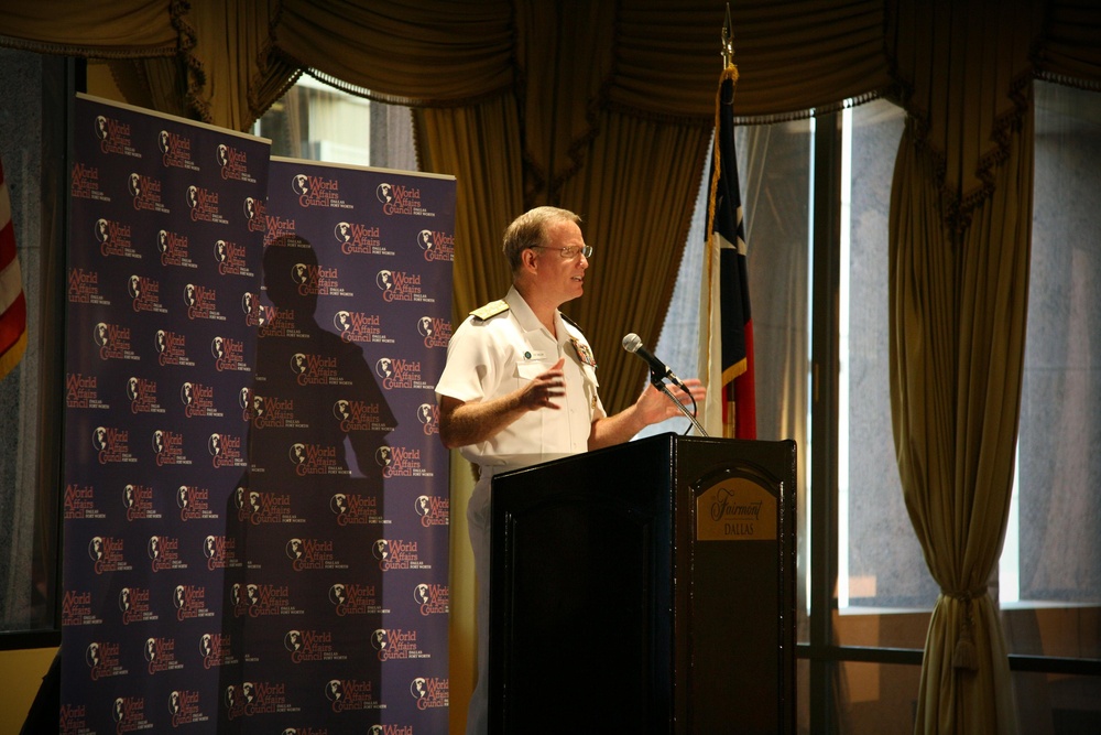 Adm. Walsh Speaks During Dallas/Fort Worth Navy Week