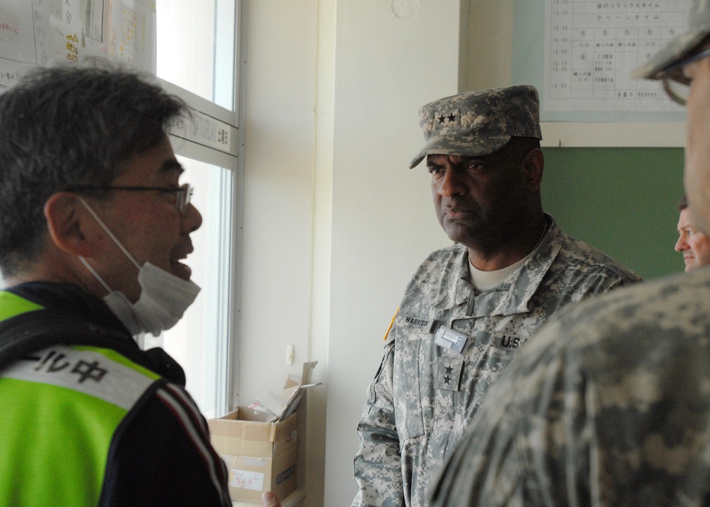 US Army Japan commander visits regions affected by earthquake