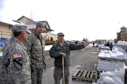 Task Force-West Commander Surveys Work in Valley City