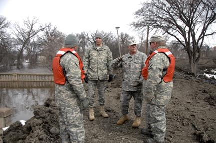 Task Force-West Commander Surveys Work in Valley City