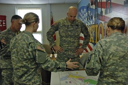 Task Force-West Commander Surveys Work in Valley City