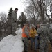 Governor and First Lady Visit Guardsmen Helping in Valley City