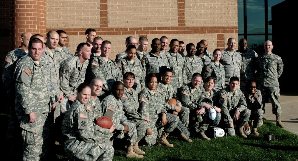 Army Reserve Soldiers Game with NFL Players