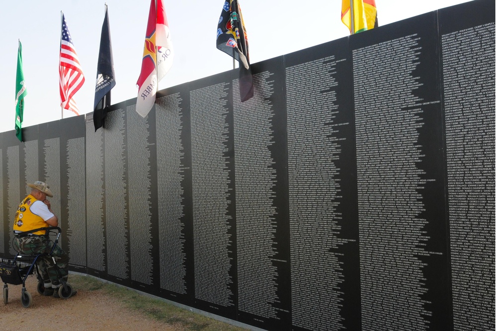 Vietnam War Memorial displayed at the American Heroes Air Show on Camp Mabry