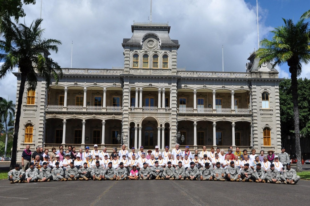 Reservists, veterans recreate historic World War II scene