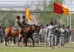 Black Jack Brigade cases colors, prepares for deployment