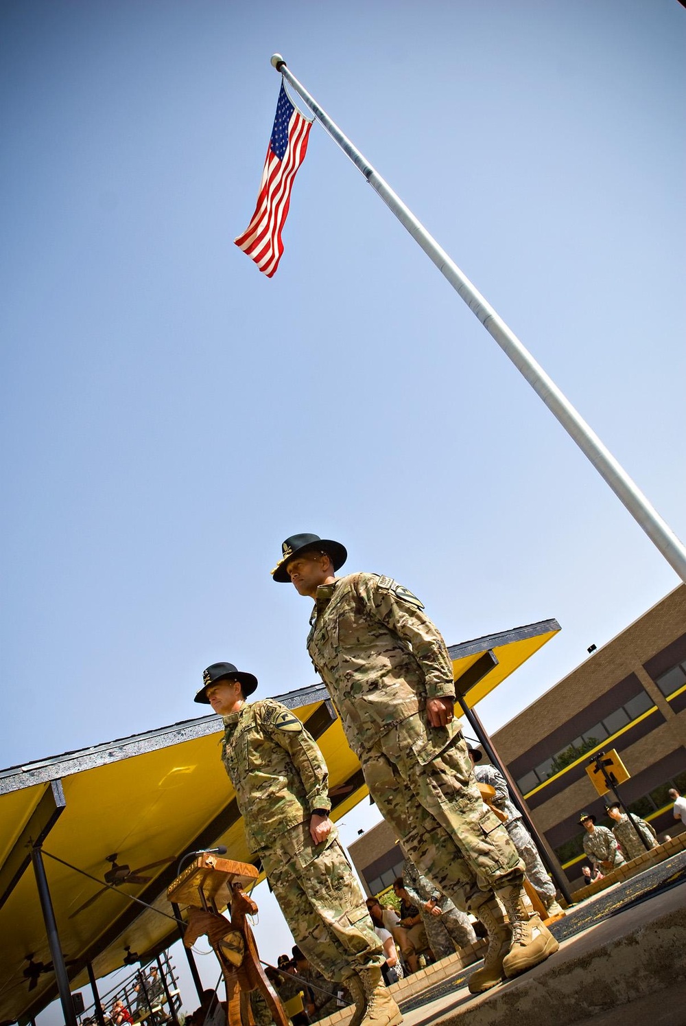Colors cased and ready to charge: 1CD signifies first step to successful Afghanistan deployment