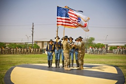 Colors cased and ready to charge: 1CD signifies first step to successful Afghanistan deployment