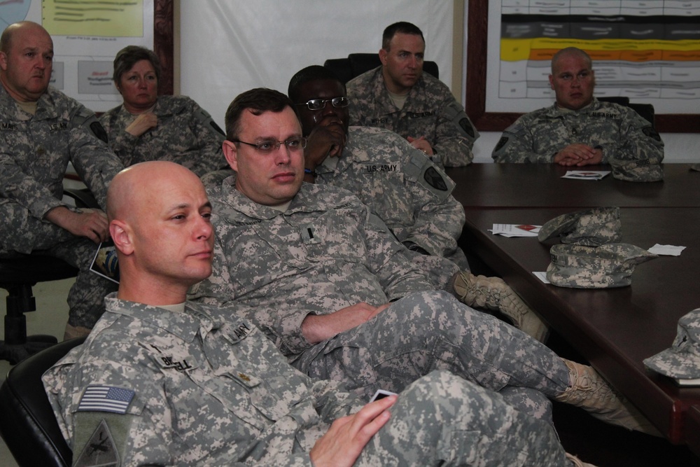 Soldiers gather for fallen police officer