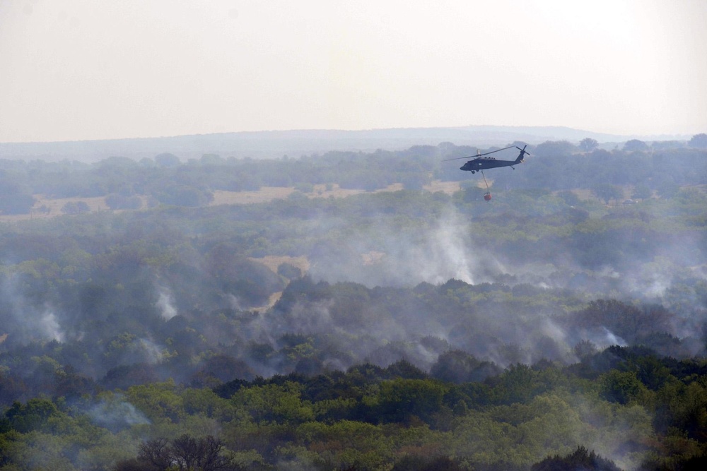 Texas Army National Guard Helicopters Respond to North Texas Wildfires