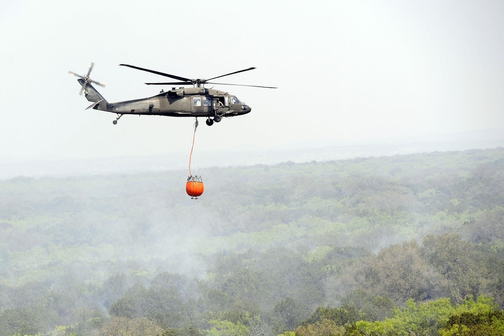 Texas Army National Guard Helicopters Respond to North Texas Wildfires