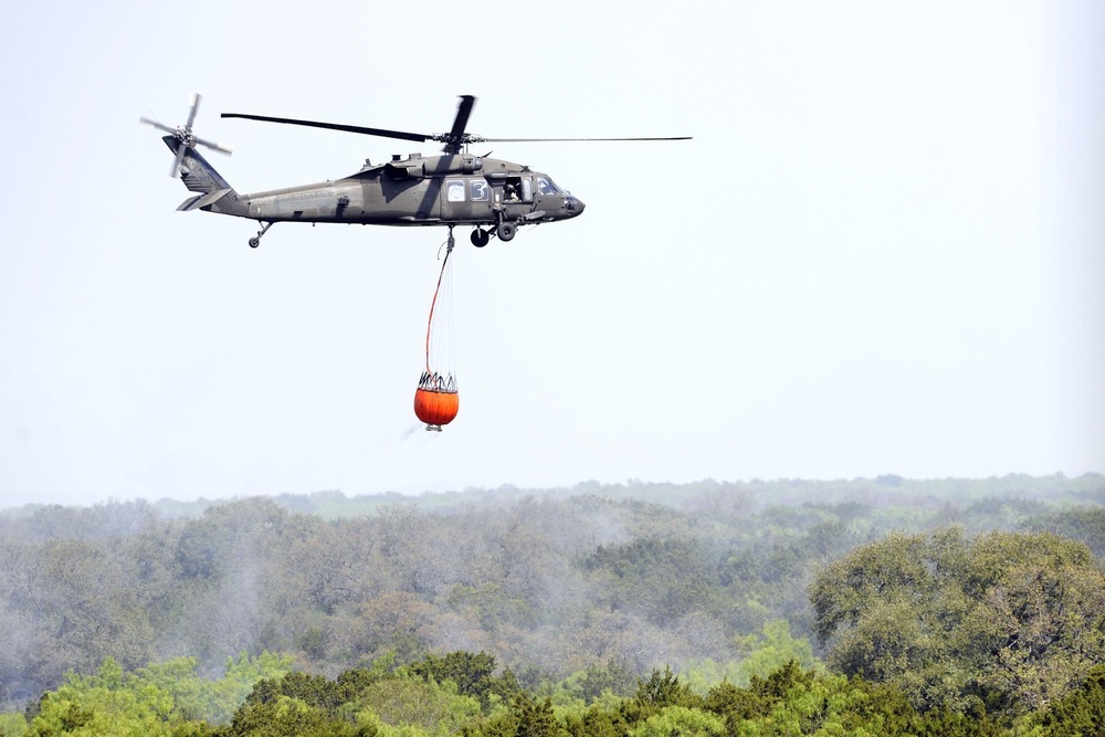 Texas Army National Guard Helicopters Respond to North Texas Wildfires