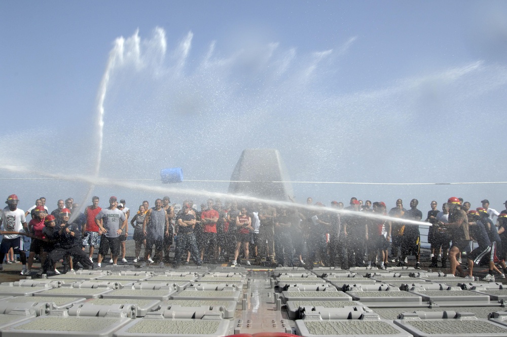 Damage Control Olympics aboard the USS Bunker Hill