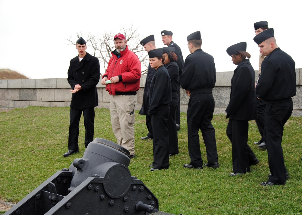 USS Constitution Sailors Tour Fort Independence