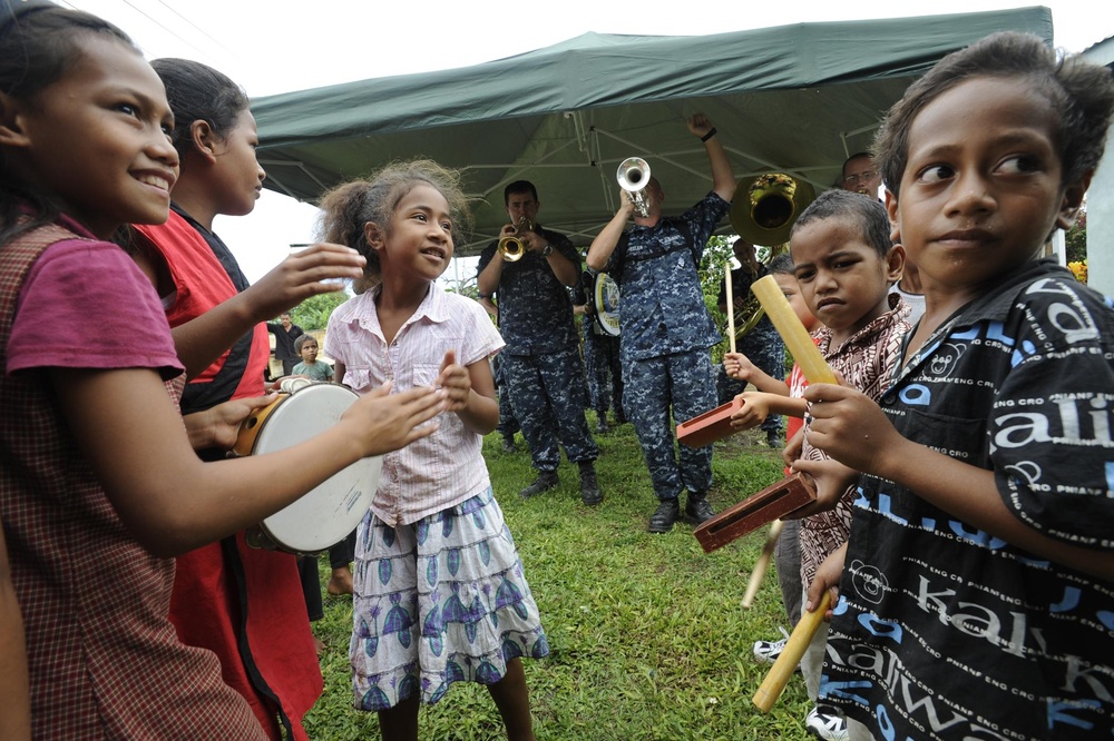 Tonga Children Dance and Play Music