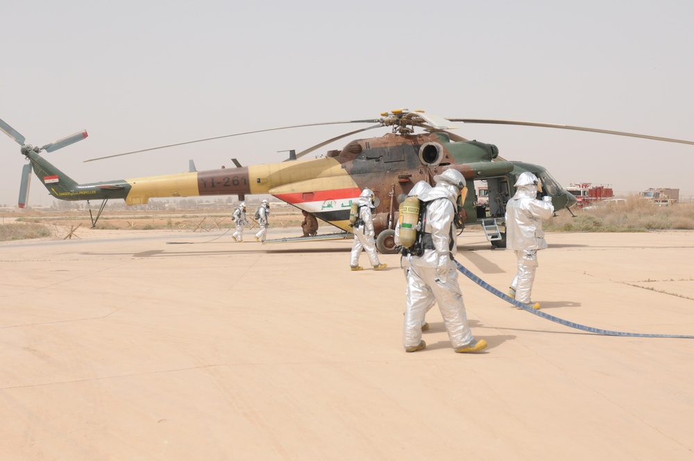 US, Iraqi firefighters gather for joint egress exercise