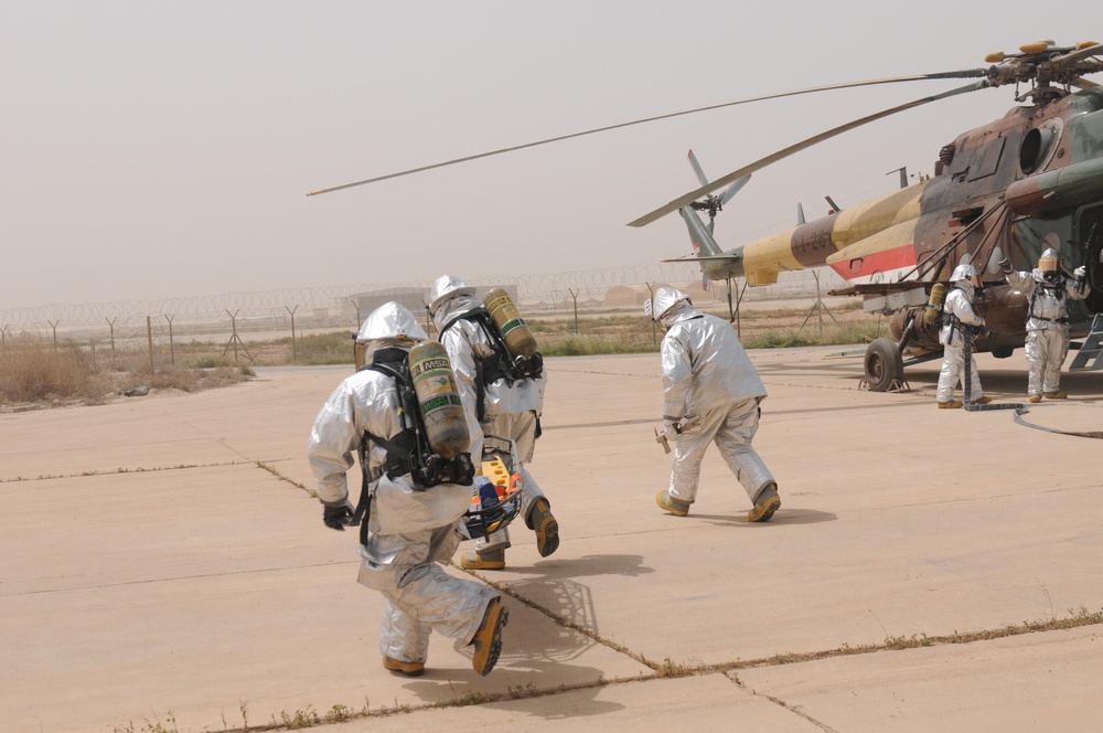 US, Iraqi firefighters gather for joint egress exercise