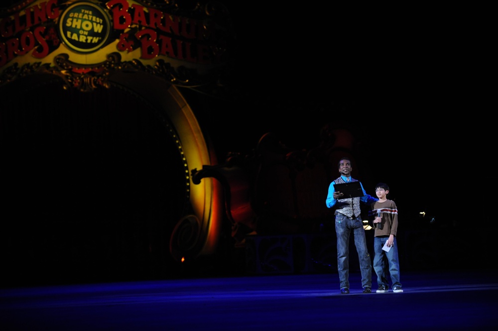 Navy Child of Year Guest Ringmaster at Circus