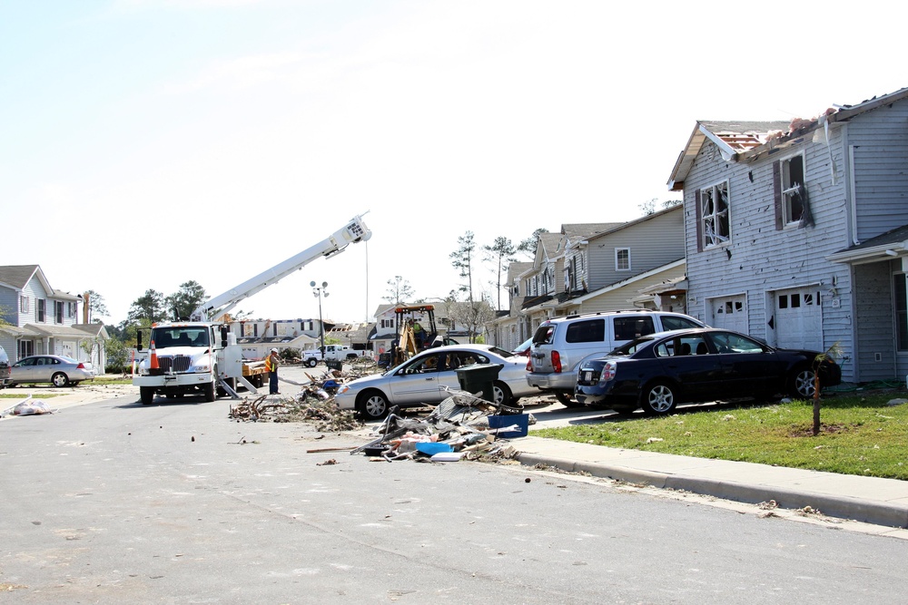 Tornado Damage at Tarawa Terrace Housing Area Camp Lejeune