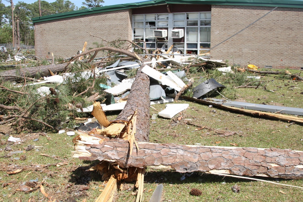 Tornado Damage at Tarawa Terrace Housing Area Camp Lejeune