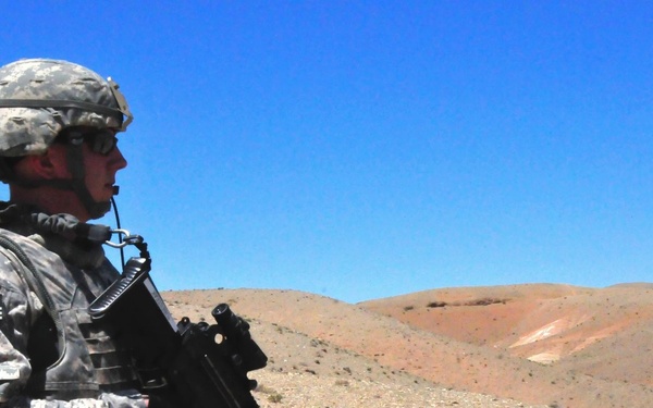 Task Force Gridley Soldier Pulls Security Cordon on UXO