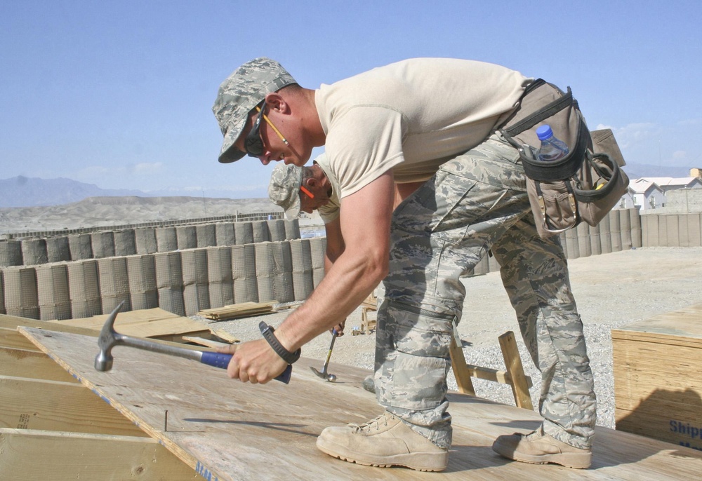 USAF Prime BEEF engineers build up eastern Afghanistan one COP at a time