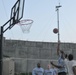 Soldiers shoot hoops in Ghormach