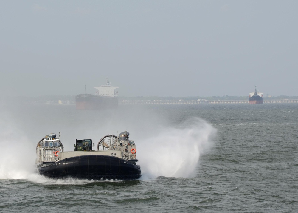 LCAC's storm ashore