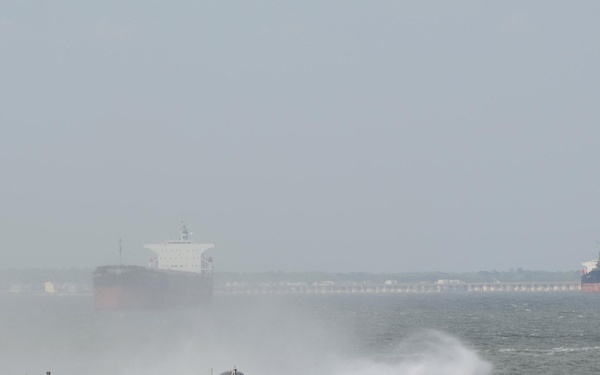 LCAC's storm ashore