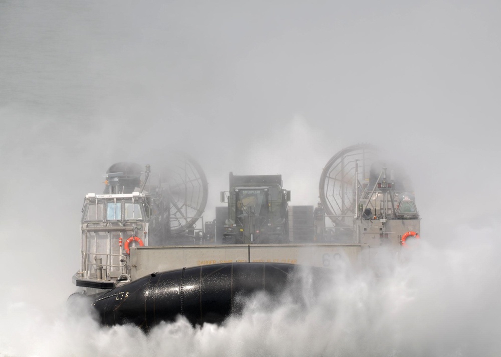 LCAC's storm ashore