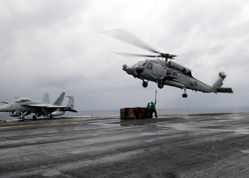 USS Ronald Reagan action