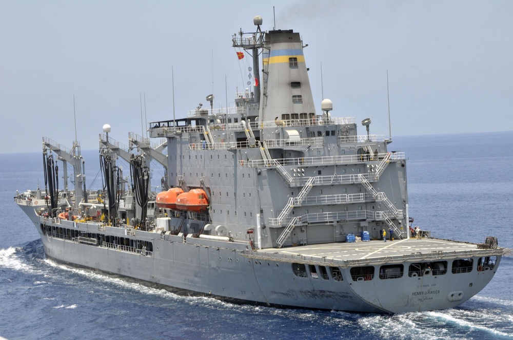 USNS Henry J. Kaiser moved through the Gulf of Aden