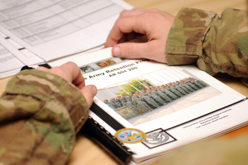 Retention NCOs train to retain, counsel soldiers on re-enlistment options