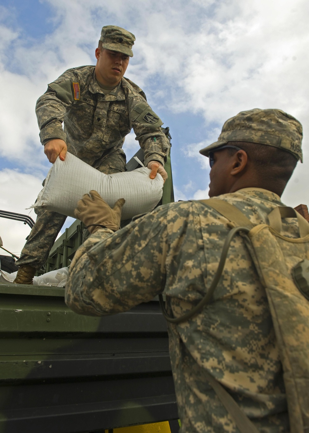 National Guard Sandbags Southern Indiana Rivers