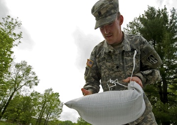 National Guard Sandbags Southern Indiana Rivers